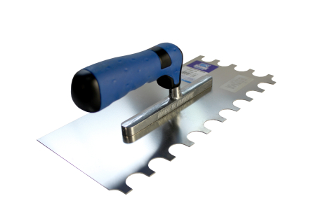 Гладилка фигурная полукруглая ВОЛМА, нержавеющая сталь, двухкомпонентная ручка